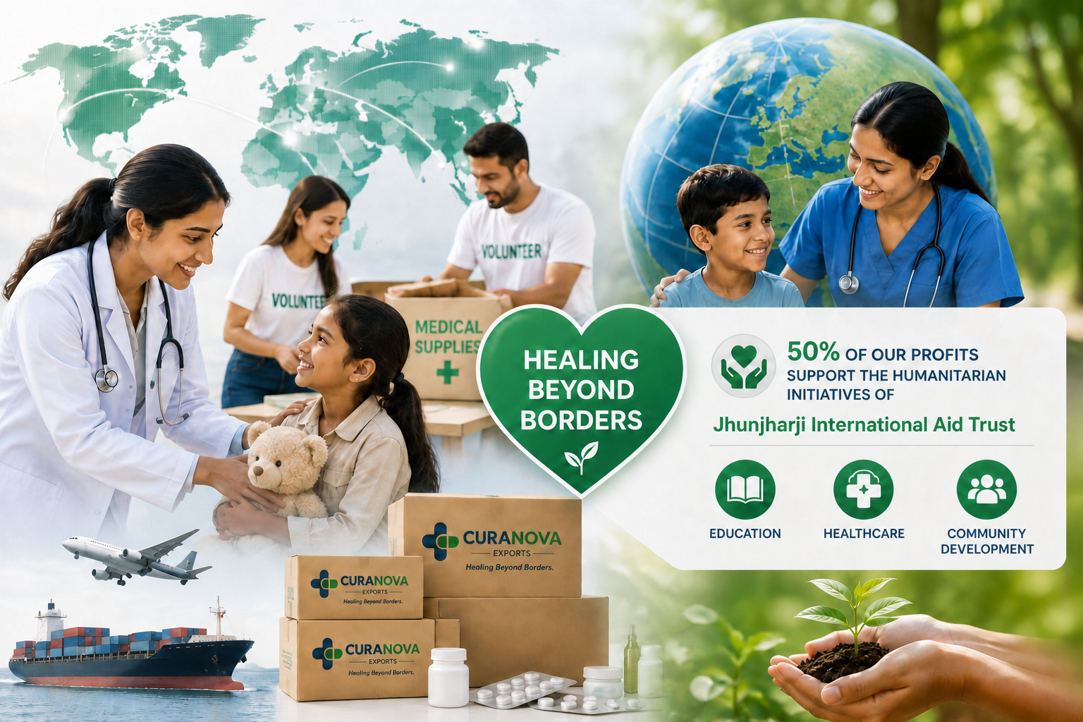 Curanova Exports supports Jhunjharji International Aid Trust humanitarian initiatives